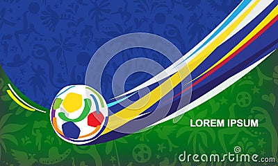 2024 Conmeball Copa America Abstract green Championship Brazilian Summer Football Game Competition vector background Vector Illustration