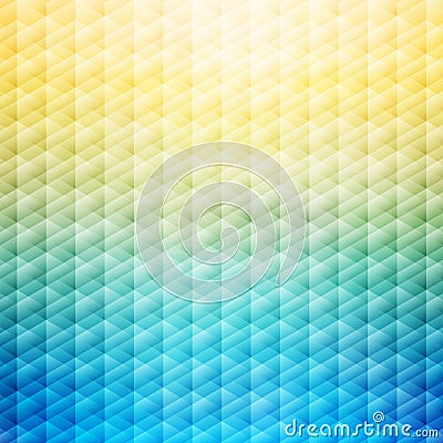 Abstract summer tropical blue and yellow background. Geometric p Vector Illustration