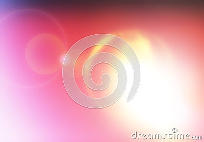 Abstract sun sphere light leak with flare background Stock Photo