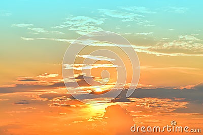 Abstract sunset sun sky senery Stock Photo
