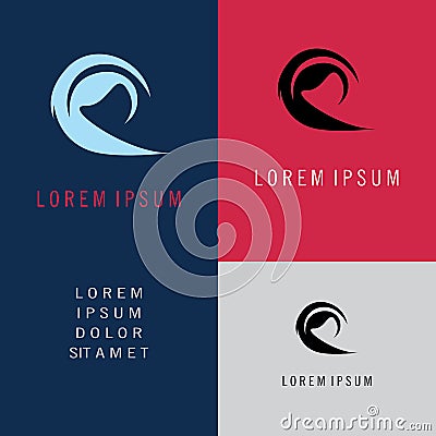 Abstract surf logo Stock Photo