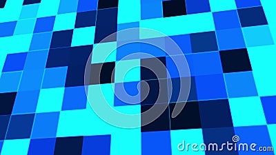 Abstract surface from color mosaic. Computer generated technology background. 3D rendering of square blocks. Stock Photo