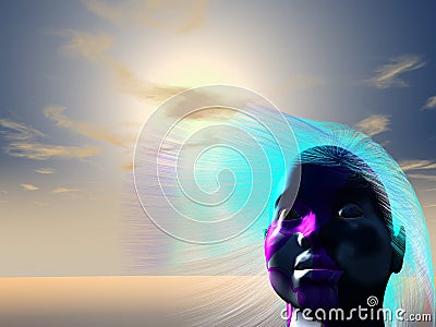 Abstract surreal girl Stock Photo