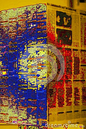 Deconstruktivist Type Setting Abstraction Stock Photo