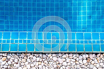 Abstract Swimming Pool Floor Tiles and Mable Paving, Flooring Textured and Decorative Design of Poolside. Beautiful of Tile Stock Photo