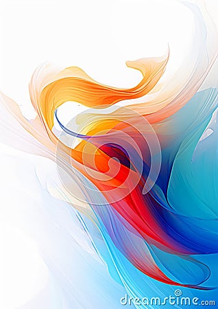 Abstract Swirl Amazing Colored Orange Fluid Energy Fantastic Des Stock Photo