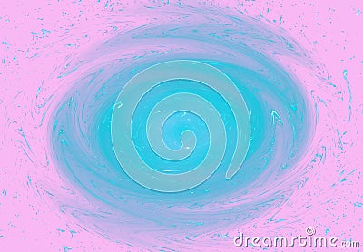 Abstract swirl background blend of paint pink and blue Stock Photo