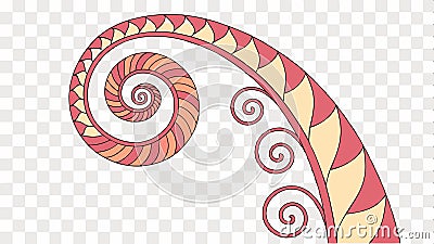Abstract swirl design element, dynamic spiral and modern art graphic vector design Generative AI Vector Illustration