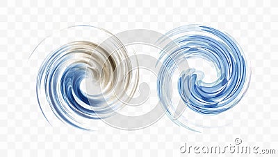 Abstract swirl design element. Spiral, rotation and swirling movement. Vector illustration with dynamic effect Vector Illustration