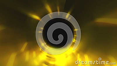 Abstract swirl gold tunnel in space, computer generated background, 3D rendering background Stock Photo