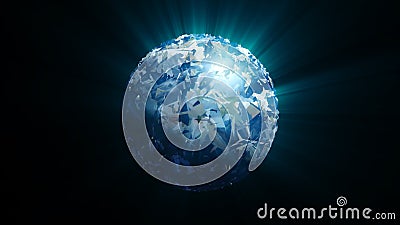 Abstract swirl sphere with shine effect Stock Photo