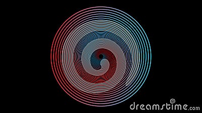 abstract swirl spline line background with colorful circles. swirl spline line desktop background. Cartoon Illustration