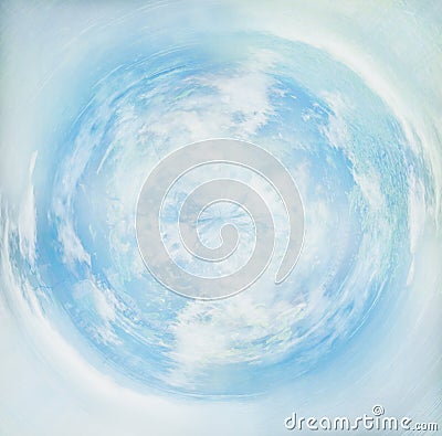 abstract swirled background of blue sky with clouds Stock Photo