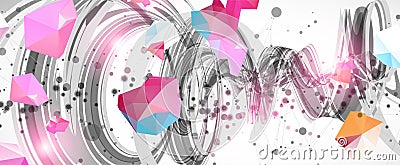 Abstract swirling colored background for design works. Vector Illustration