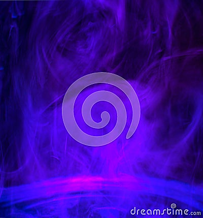 Abstract swirling purple smoke for background Stock Photo
