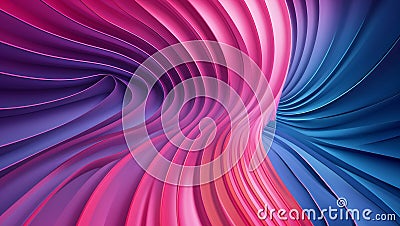 Abstract swirling shapes creating a colorful tunnel effect Stock Photo