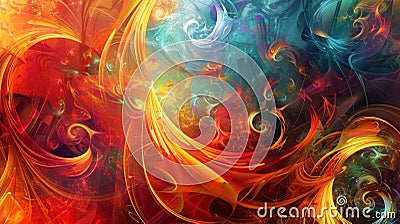 Abstract Swirls of Destiny - Numerology Art Stock Photo