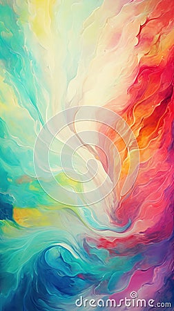 Abstract swirls and waves painting. Vertical background Stock Photo