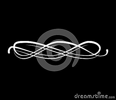 Abstract swirly decoration. Filigree ornate frame. Vector illustration. Vector Illustration