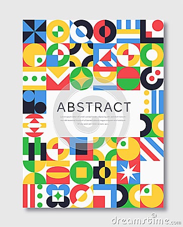Abstract swiss poster vector Vector Illustration
