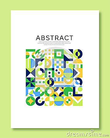 Abstract swiss poster vector Vector Illustration