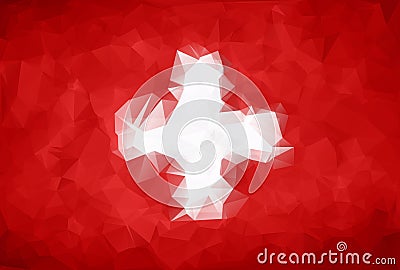 Abstract Switzerland flag polygon Vector Illustration