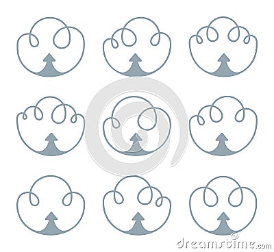 Abstract symbol of the cloud server. Stock Photo