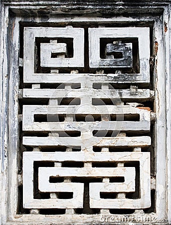 Abstract symbol at a confucius temple Stock Photo