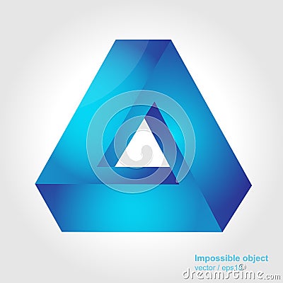 Abstract symbol, impossible object, triangle Vector Illustration