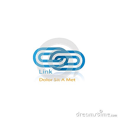 Abstract symbol of link Vector Illustration