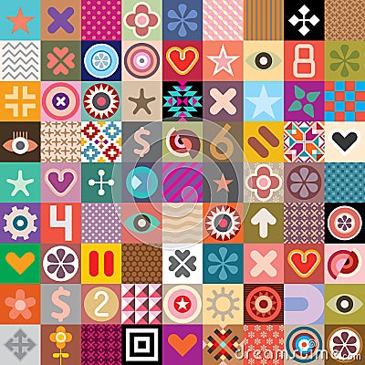 Abstract symbols and patterns Vector Illustration