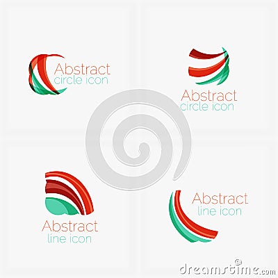 Abstract symmetric geometric shapes, business icon Vector Illustration