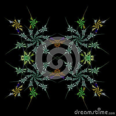 Abstract symmetrical fractal background Stock Photo