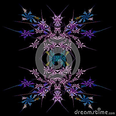 Abstract symmetrical fractal background Stock Photo