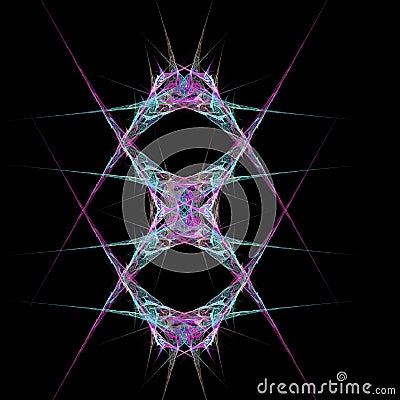 Abstract symmetrical fractal background Stock Photo