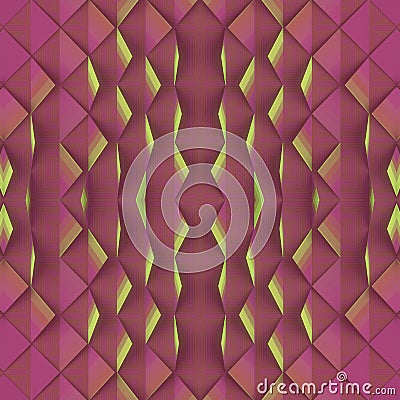 Abstract symmetrical geometric composition of triangular geometric figures. 3d rendering digital illustration Cartoon Illustration