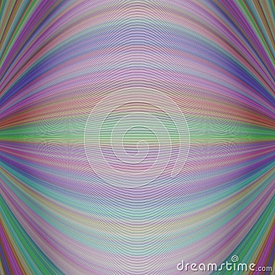 Abstract symmetrical motion background from thin curved lines Vector Illustration