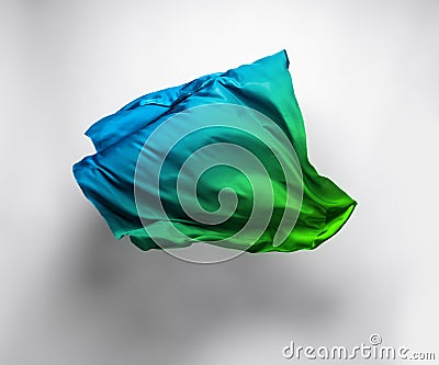 Abstract teal fabric in motion Stock Photo