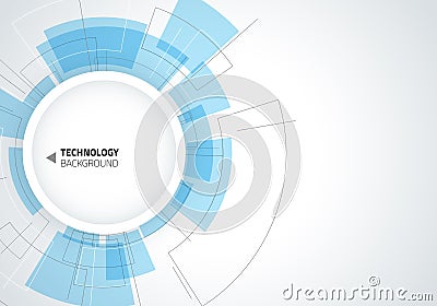 Abstract tech background. Backdrop with many small technology elements Vector Illustration