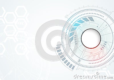 Abstract tech background. Backdrop with many small technology elements Vector Illustration