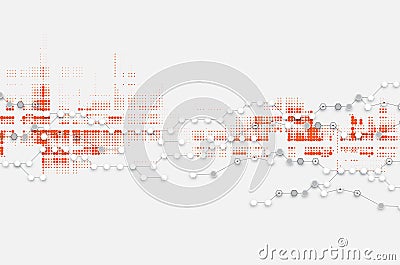 Abstract tech background. Futuristic technology interface. Vector Illustration