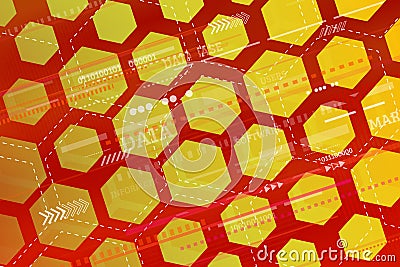 Abstract tech background with geometric shapes. Vector Illustration