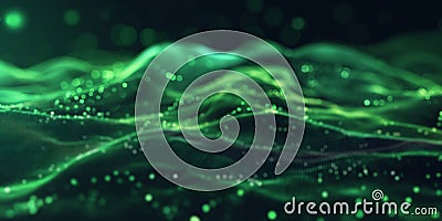 Abstract Tech Background Illustrating Quantum Encryption Stock Photo