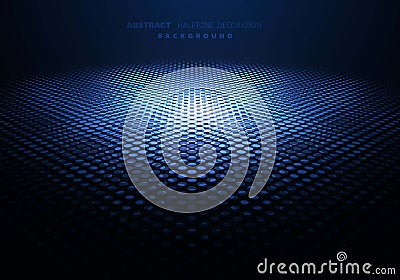 Abstract tech design of halftone decoration template Vector Illustration