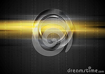 Abstract tech shiny glow vector background Vector Illustration