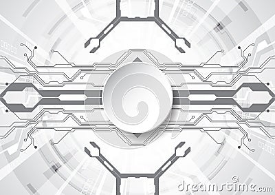 Abstract technological background concept with various technology elements. Vector Illustration