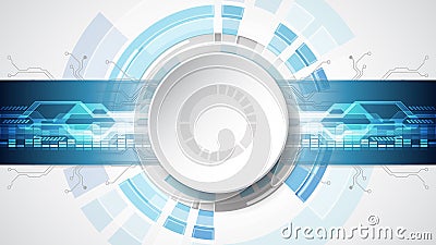 Abstract technological background concept with various technology elements. illustration Vector Vector Illustration