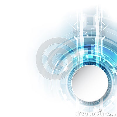 Abstract technological background concept with various technology elements. illustration Vector Vector Illustration