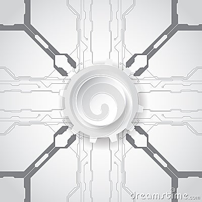 Abstract technological background concept with various technology elements. illustration Vector Vector Illustration