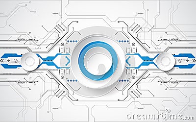 Abstract technological background concept with various technology elements. illustration Vector Vector Illustration